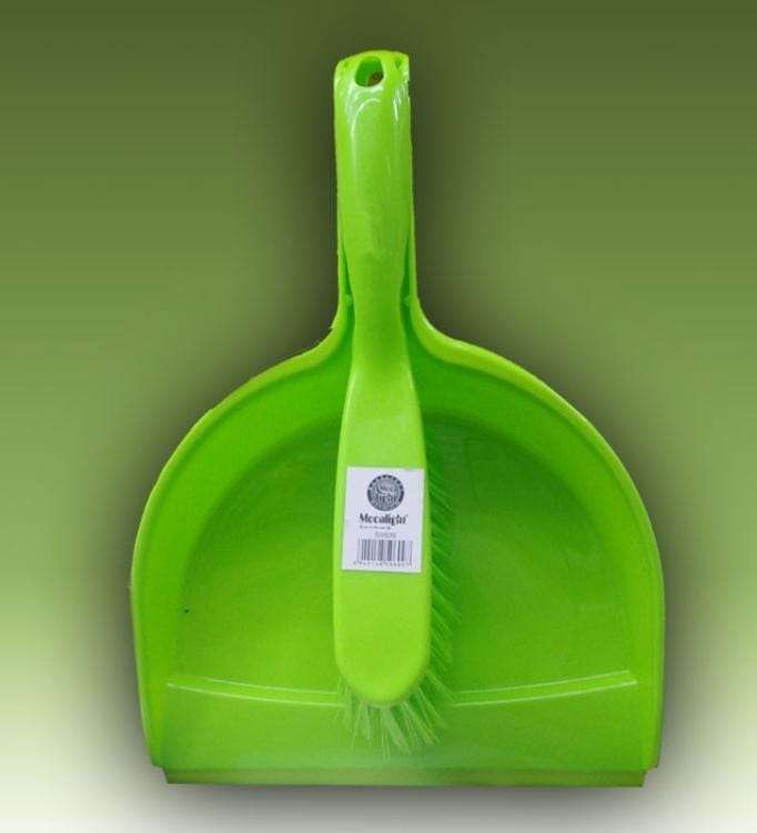 30cm Dustpan with Brush, 30cm x 21cm, color green