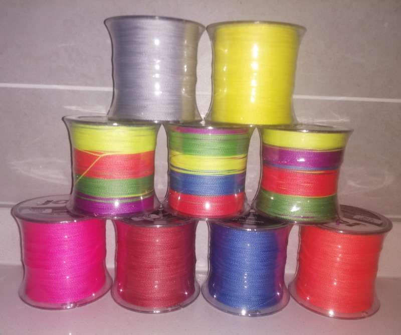JOF Super braid fishing line 100m PE 100%, different colors and sizes (5.0 or 6.0) available