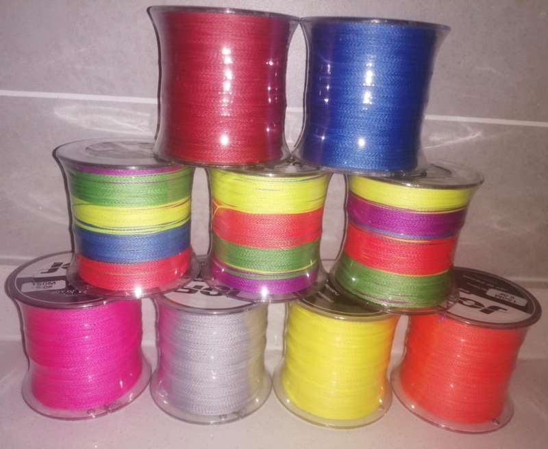 JOF Super Braid Fishing Line 100m 8.0# PE 100%, different colors available, including Multicoloured