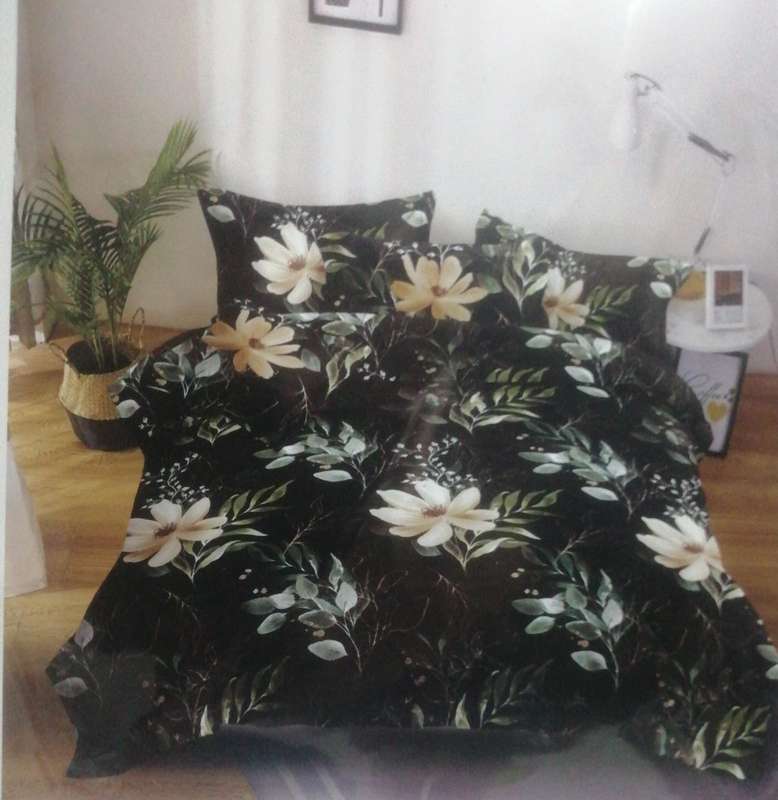 6pc Queen Set Duvet Cover, 2 standard + 2 continental pillow cases, 1x flat sheet
