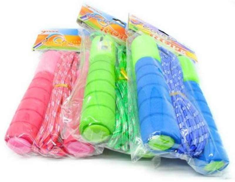 Count Jump Rope, Sponge Handle, Adjustable rope, with jump counter, available in green, blue or red