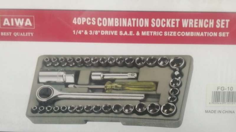 40 Piece Combination Socket Wrench Set