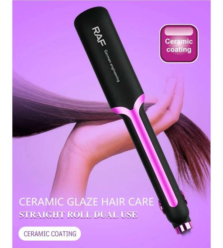 RAF Hair Straightener R.418P, dry and wet, 38mmx100mm ceramic coating plates, 40W, temp control