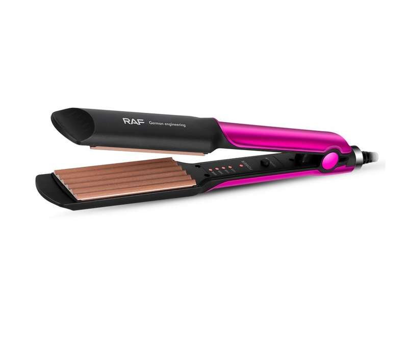 RAF Hair Straightener R.418P, dry and wet, 38mmx100mm ceramic coating plates, 40W, temp control