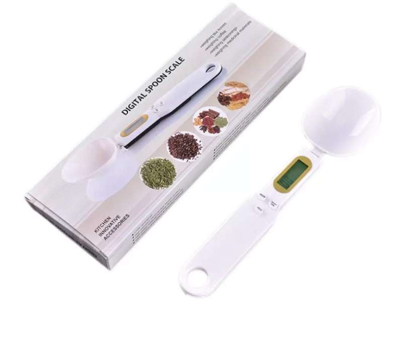 Portable digital spoon scale, LCD display, high precision strain gauge sensor system, auto power off