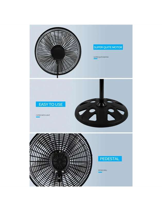 Combo 2 x high speed stand fans 18 inch electric pedestal fans, 2 in a box