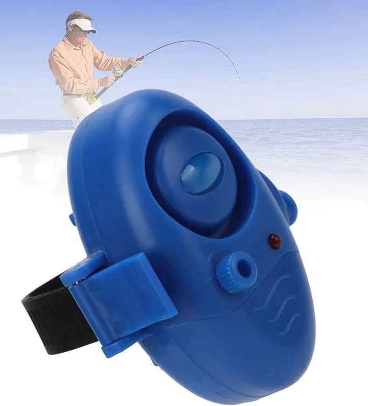 Fishing bite alarm, LED electronic fish biting indicator, sound alert fishing tool, color red