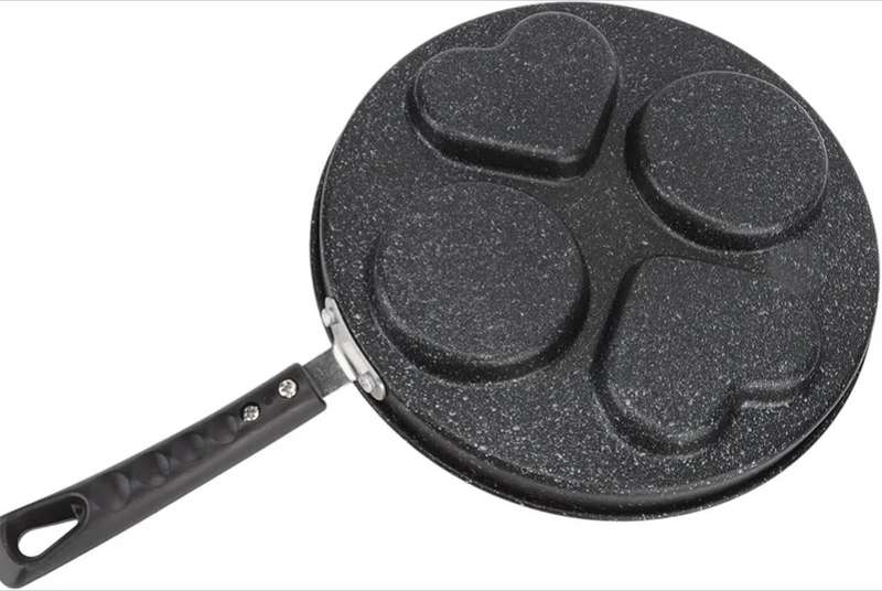 25cm Stoneware Nonstick Pan, Egg Pancake Pan, Breakfast Cooker Pan 4 Cups Easy to Clean
