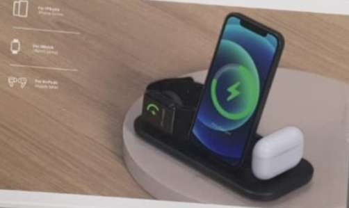 3-in-1 Wireless Build In Charging Dock Station - Black or White