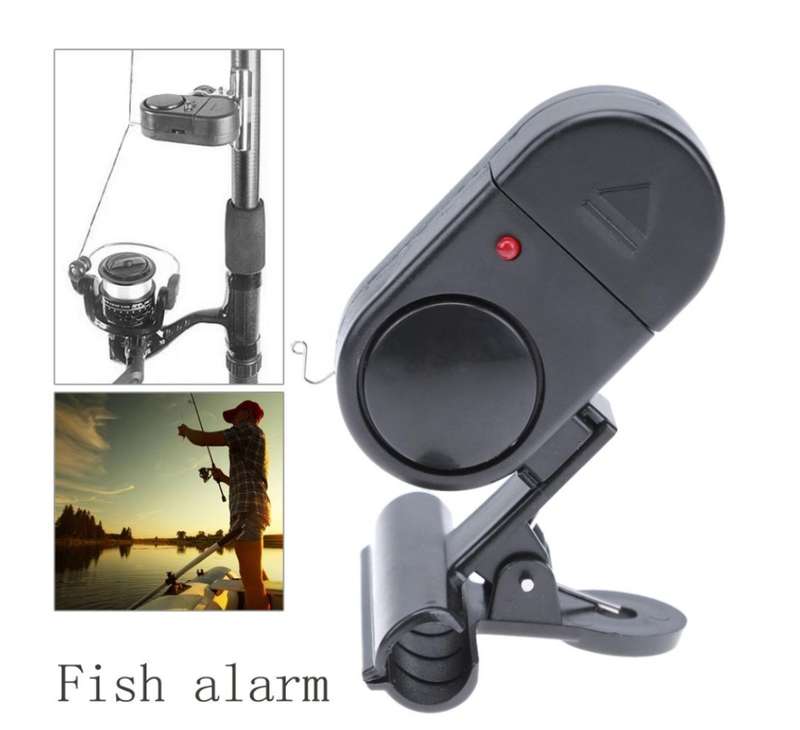 Fishing bite alarm, on/off push button, portable and easily installed