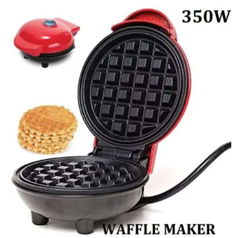 Mini Waffle Maker Non Stick Pan Pancake Cake Breakfast Making Machine 350W
