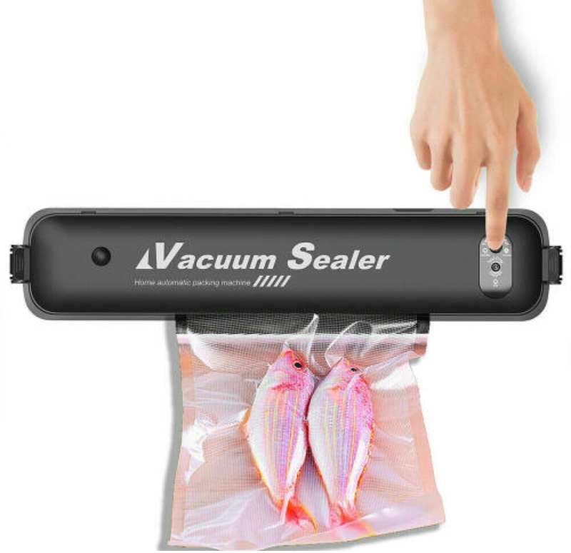 Electric food vacuum sealer, bag sealer packager, includes 10 bags