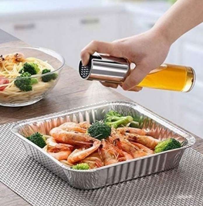 100ml Oil/Liquid Stainless Steel Spray Bottle, Borosilicate Glass (Rosegold, Space Silver, Gold)