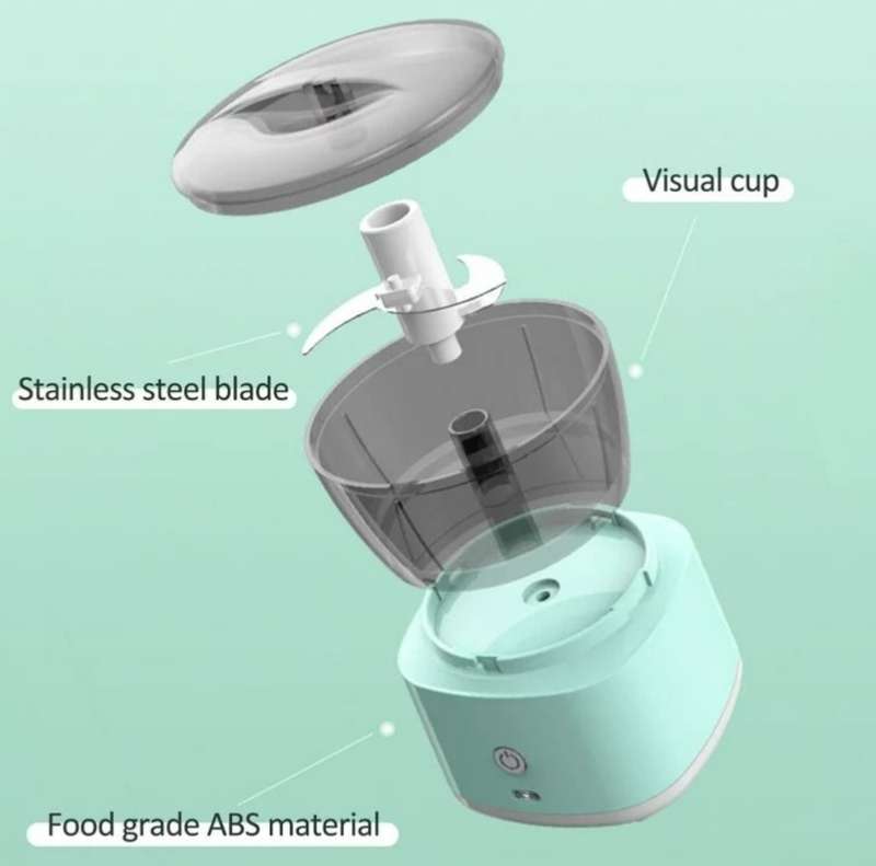 Compact USB-Powered Food Processor / Chopper, Whipper, Portable Multifunctional USB Garlic Chopper