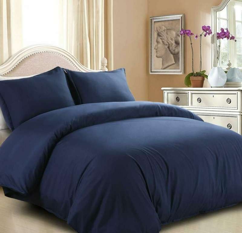 Duvet cover set plain - various colours available - Queen size, micro fiber