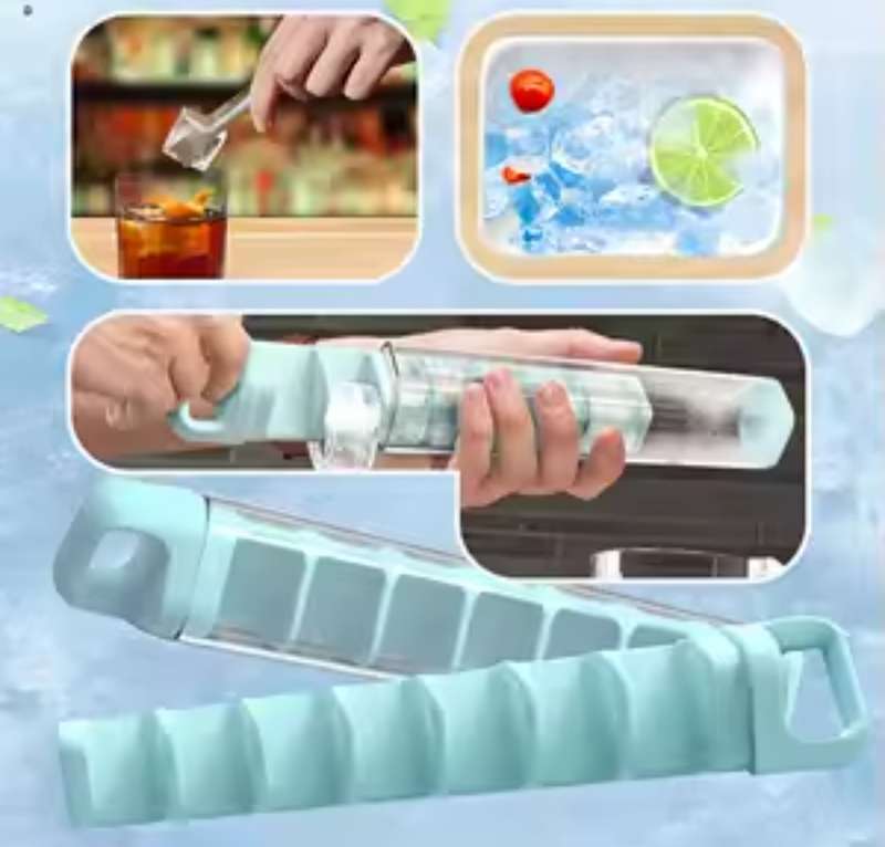Ice Lattice Mold tray, Space Saving, makes 14 at a time, triangular ice, double sided ice grid