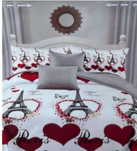 5pc Queen set bedspread , 2 standard + 2 continental pillow cases
