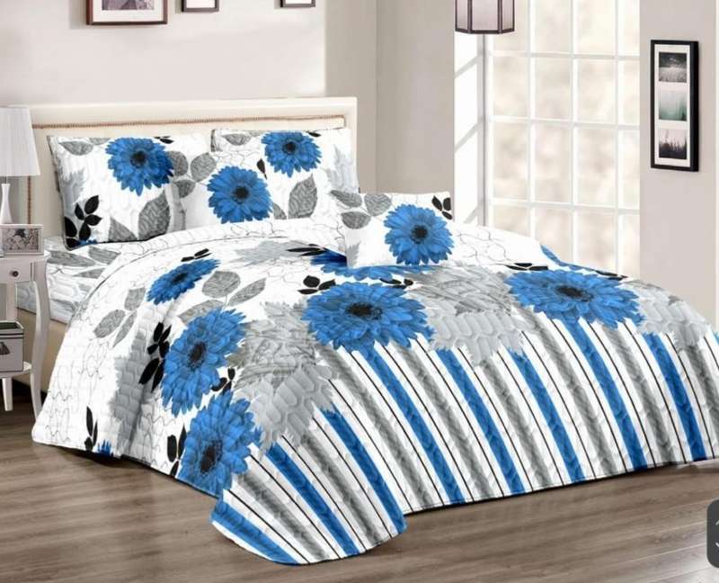 5Pc King Quilt Set, 1 Bedspread, 2 Std+ 2 Conti pillowcases, also available in Queen size