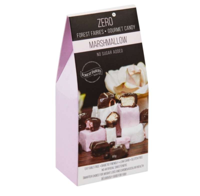 Forest Fairies 60g Marshmallows Sf, Individually Packed, Soft and fluffy sugar-free marshmallows