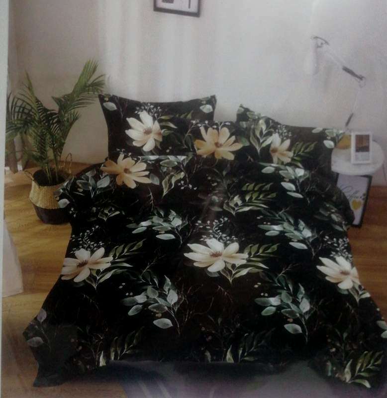 6pc Queen Set Duvet Cover, 2 standard + 2 continental pillow cases, 1x flat sheet