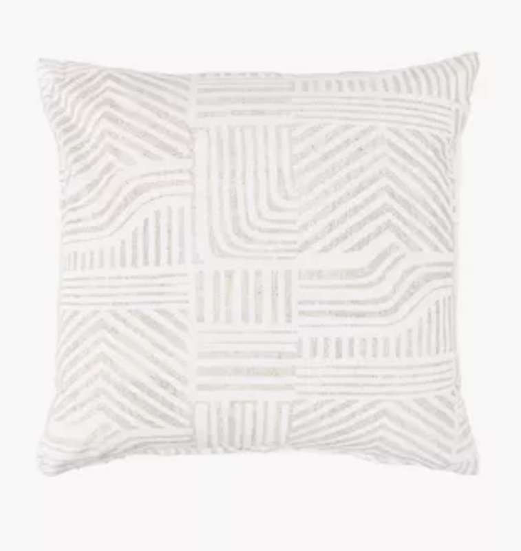 Geometric Cushion 43cm x 43cm, pattern front, plain back