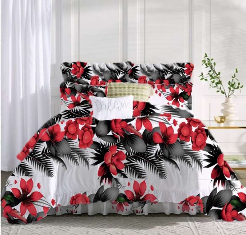 King 5Pc Comforter Set, with 2 Std + 2 Conti Pillowcases