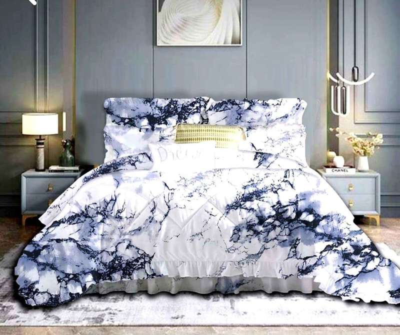 King 5Pc Printed Comforter Set, with 2 Std + 2 Conti Pillowcases, also in Queen size