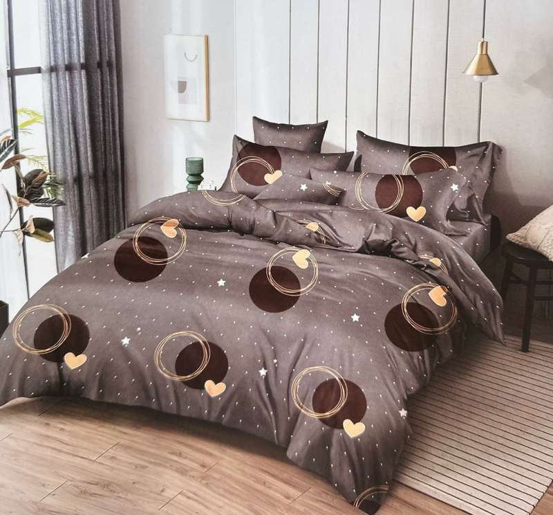 6pc Set, Duvet cover, 2 std + 2 conti pillowcases, 1 flat sheet, Choose your size (Double/Queen)