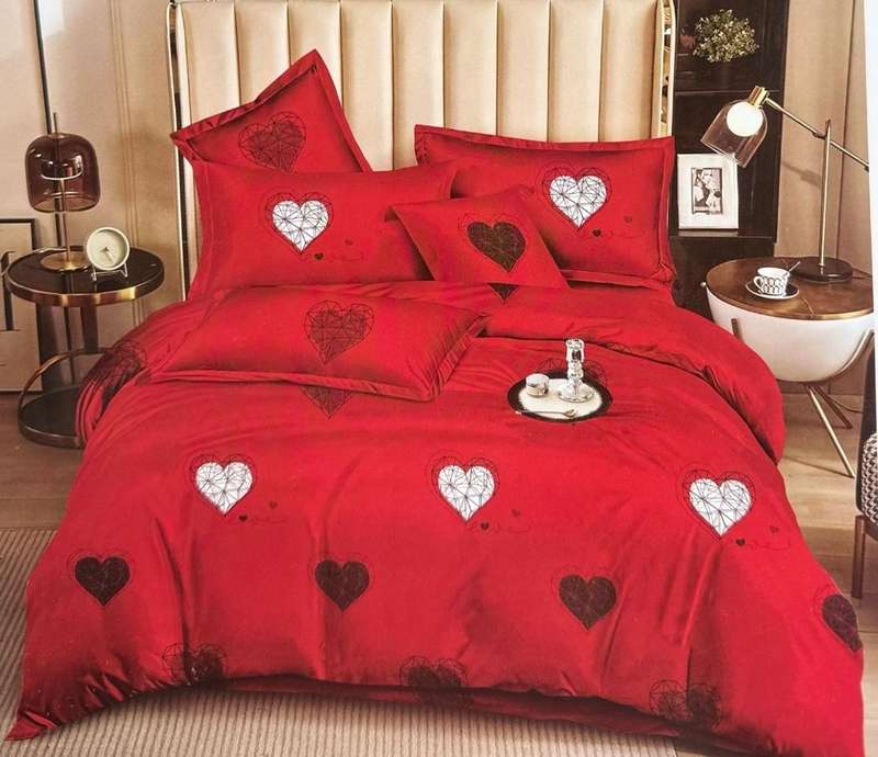 6pc Set, Duvet Cover with zip, 2 std + 2 conti pillowcases, 1 flat sheet, Choose size (Double/Queen)