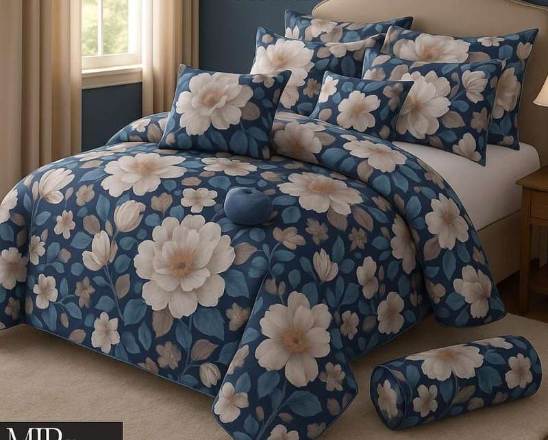 9 Piece Exclusive King size Bedspread Set, also available in Queen size
