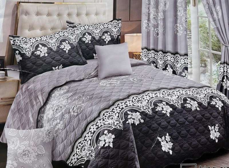 5pc Queen Set, 1 bedspread, 2 Standard + 2 Conti Pillowcases, also available in Double size