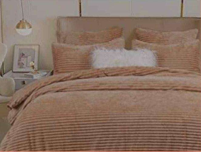 5Pc Queen to King Corduroy Fleece Wool Comforter Set, different colors available