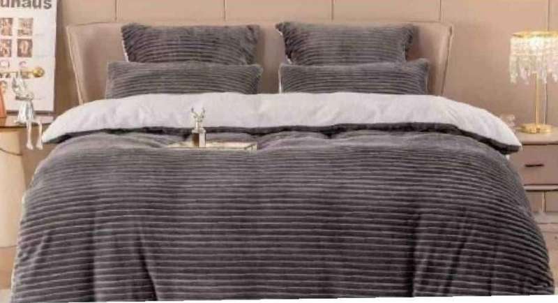 5Pc Queen to King Corduroy Fleece Wool Comforter Set, different colors available