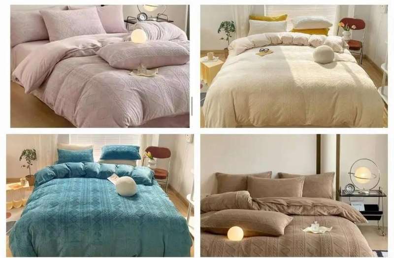 5Pc King Velvet Fleece Comforter Set, Queen available also on request