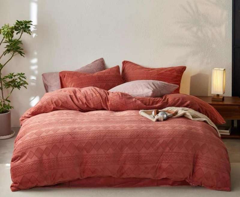 5Pc King Velvet Fleece Comforter Set, Queen available also on request