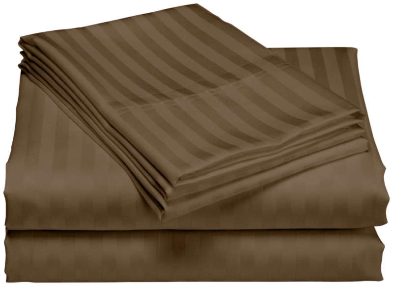 4pc Queen Sheet Set, includes 1x flat sheet, 1 x fitted sheet and 2 standard pillow cases, Chocolate