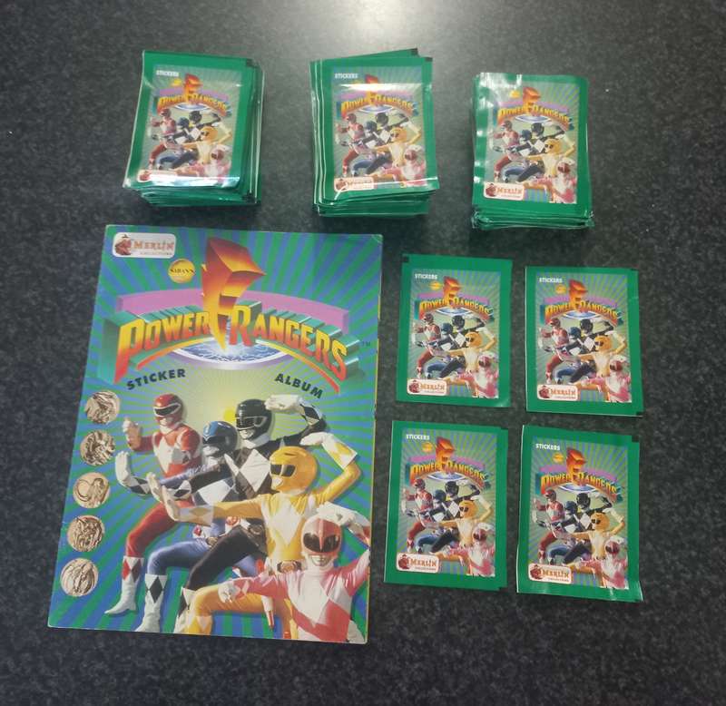 POWER RANGER STICKERS AND BOOK - 1994