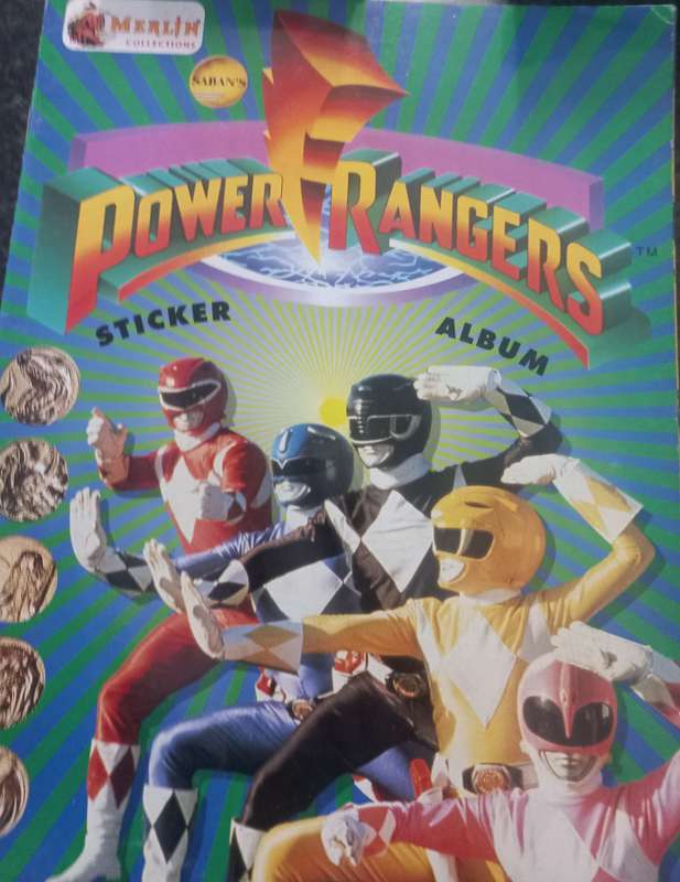POWER RANGER STICKERS AND BOOK - 1994