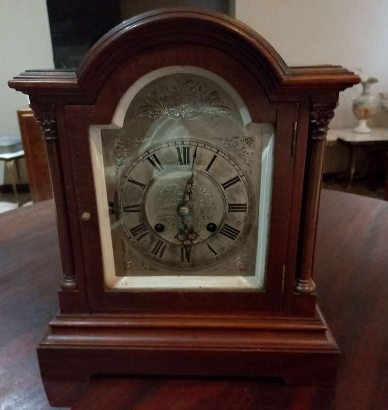 ANTIQUE MANTLE CLOCK - MADE BY  - WINTERHALDER AND HOFMEIER GERMANY