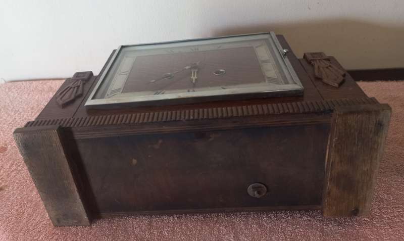 Art Deco Oak Clock