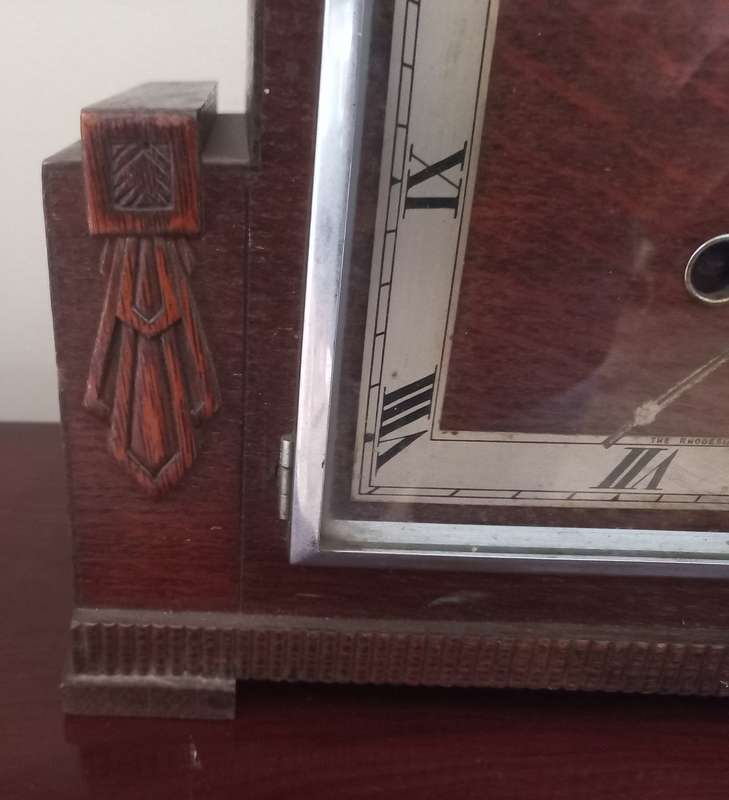 Art Deco Oak Clock