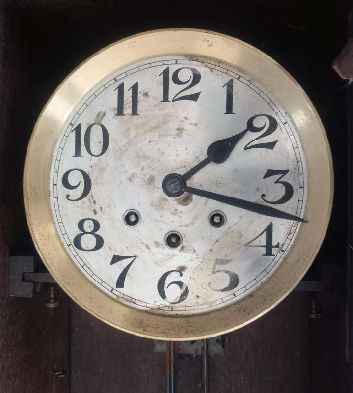 ANTIQUE GUSTAV BECKER WALL HANGING CLOCK - SOLD AS SPARES