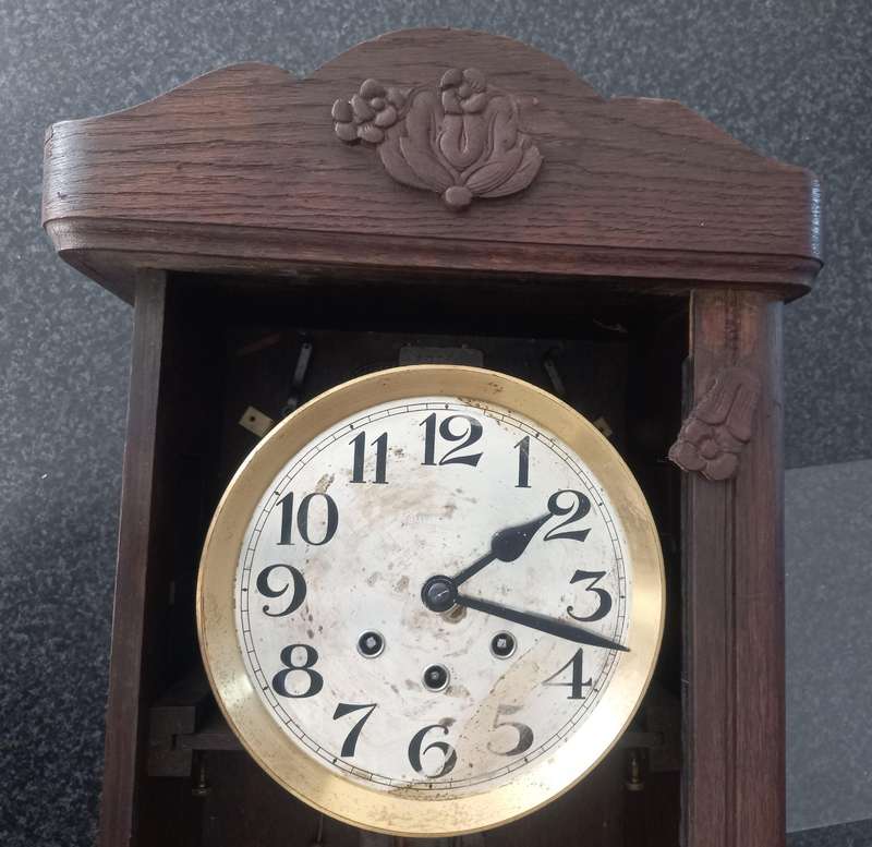 ANTIQUE GUSTAV BECKER WALL HANGING CLOCK - SOLD AS SPARES