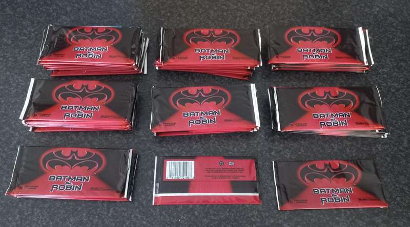 36X SEALED PACKET BATMAN AND ROBIN TRADING CARDS