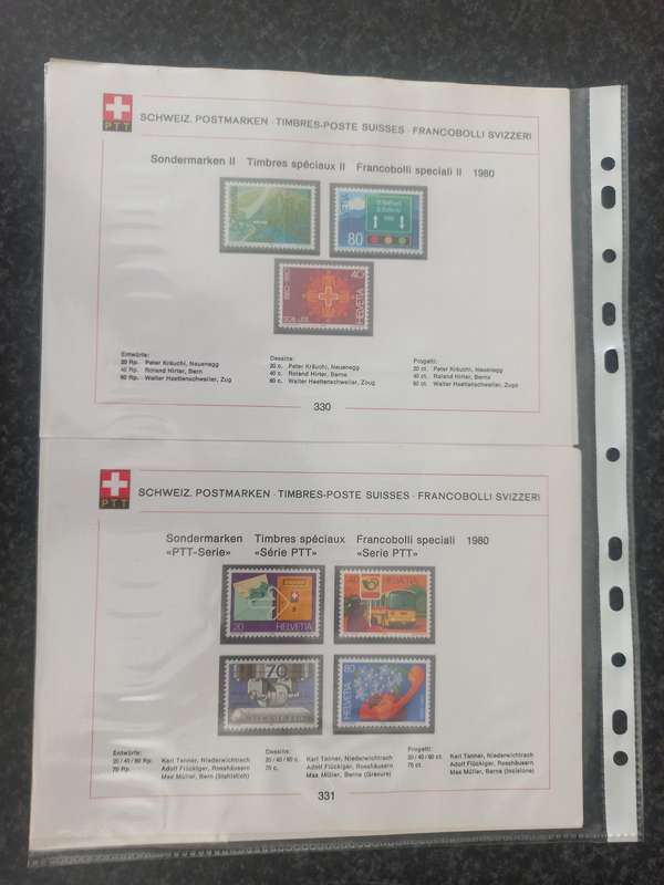 JOB LOT SWISS  STAMPS SETS - 1981 ONWARDS