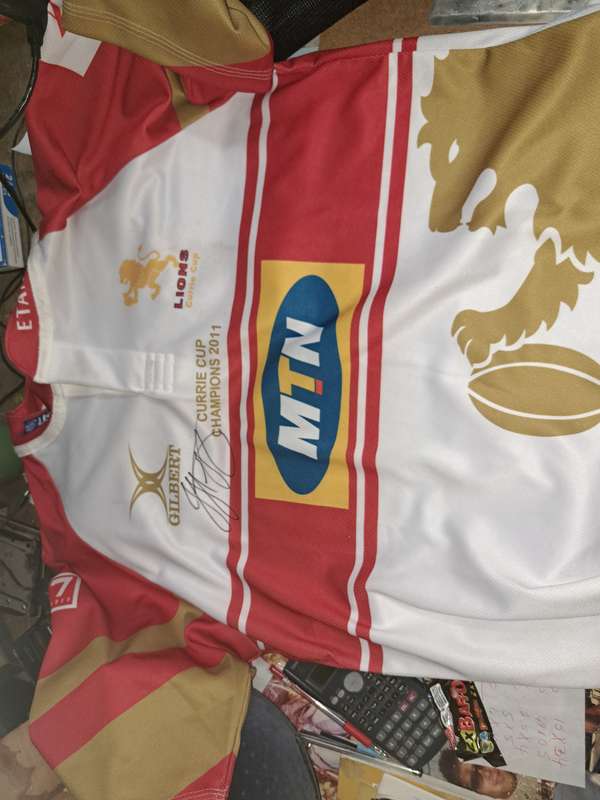 Golden Lions Signed Currie Cup Winning Jersey 2011