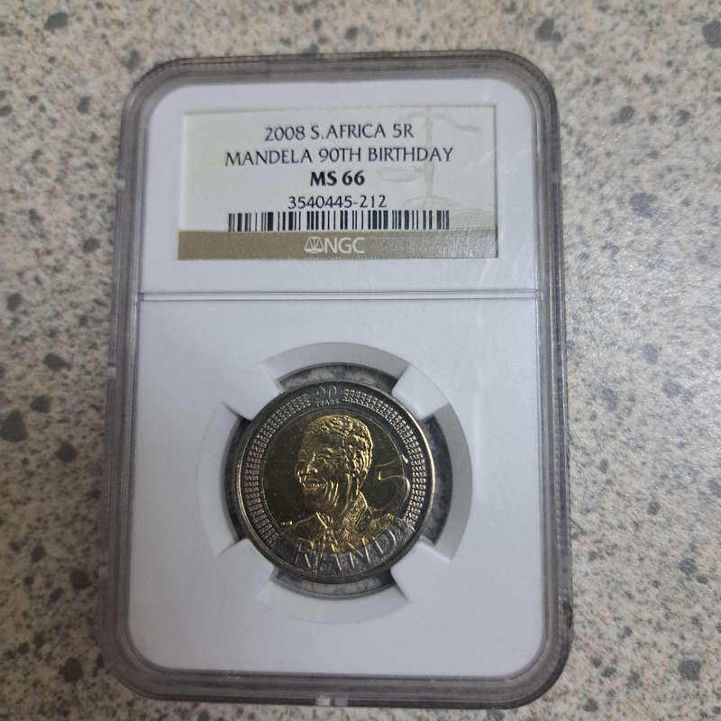 Mandela 90th Birthday R5 coin Uncirculated