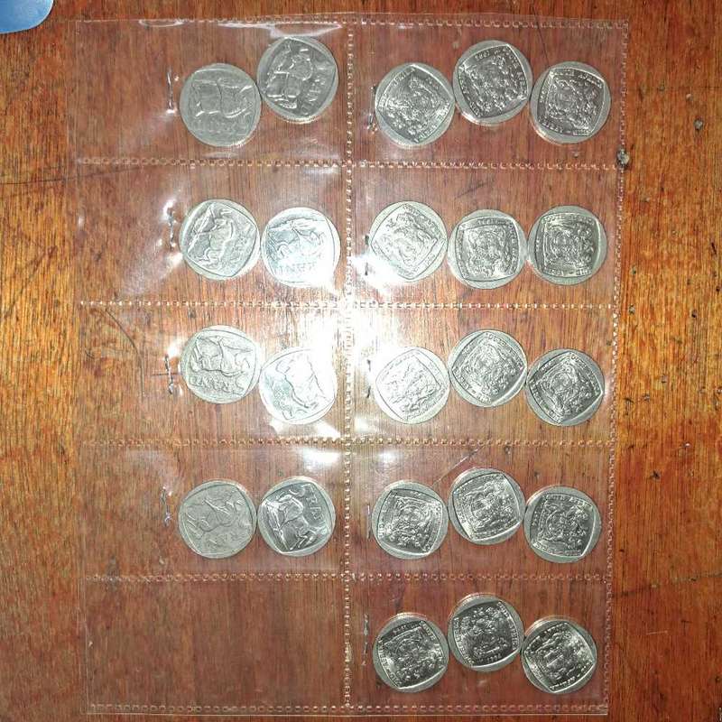 Presedential Inauguration + Nelson Mandela R5 coins
