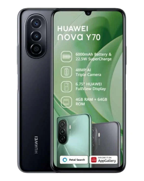 Huawei Nova Y70 Dual-Sim | 64GB | Midnight Black