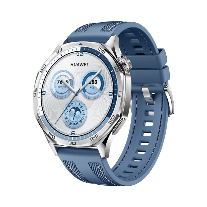 Huawei Watch GT 5 GPS 46mm, Blue Fluoroelastomer and Fabric Strap